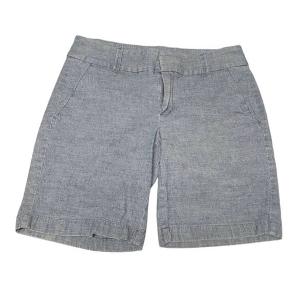 J Crew Stretch Dark Blue Bermuda Denim Shorts | Size 4 - Picture 1 of 7